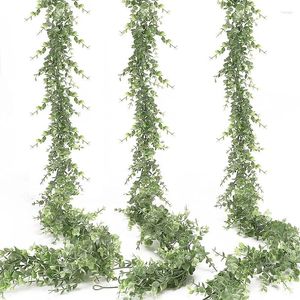 Fleurs décoratives plantes artificielles eucalyptus vignes rotin couronne guirlande de jardin extérieur décor mur de mariage arc arc décoration de Noël faux