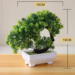 Fleurs décoratives Plantes artificielles Fausse plante Unique Bonsaï Durable Petit arbre Pot Élégant Miniature Faible entretien Décorations pour la maison