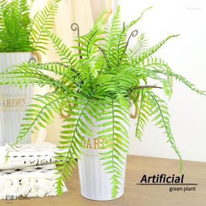 Decoratieve bloemen kunstmatige planten varen gras bruiloft muur buiten decor zijden groen blad plastic huizen tuindecoratie