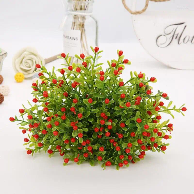 Decorative Flowers Artificial Plants Flower Shrubs Greenery For House Outdoor Garden Room Decor Imitation Plant Home Wedding Decoration