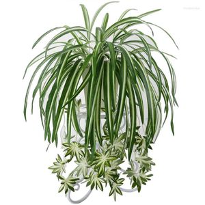 Fleurs décoratives plantes artificielles pour la décoration de la maison Simulation branche verte plante réaliste faux Vase de verdure décoration fleur