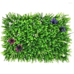 Decoratieve bloemen Kunstplanten Gras Wandpaneel Buxus Hedge Faux Eucalyptus Groen Achtergrond Geschikt voor binnen- en buitentuin