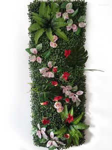 Decoratieve bloemen kunstmatige planten gras paneel gazon diy achtergrond muur bruiloft decoratie geschikt voor buiten binnen tuin groen tapijt