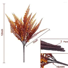 Fleurs décoratives, plantes artificielles d'intérieur, simulation de Branches de fougères réalistes résistantes aux Uv pour l'aménagement paysager extérieur