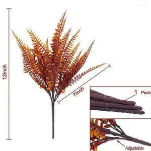 Fleurs décoratives, plantes artificielles d'intérieur, simulation de Branches de fougères réalistes résistantes aux Uv pour l'aménagement paysager extérieur