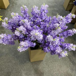 Fleurs décoratives Plantes artificielles Marie Poulet Plume Violet Delphinium Maison Jardin Décorer
