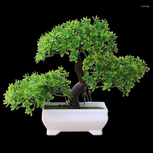 Fleurs décoratives plantes artificielles Mini bonsaï petit arbre simulé en pot verdure faux bureau Table ornement maison jardin décor