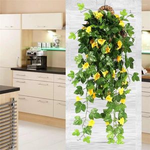 Decoratieve bloemen kunstplanten buiten bruiloft tuin decor gesimuleerde Morning Glory hangend voor thuis tuin decoratie muur