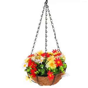 Fleurs décoratives plantes artificielles extérieur suspendus panier jardin pendentif en plastique hiver paniers Pot de fleur