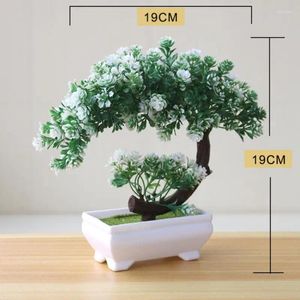 Fleurs décoratives plantes artificielles bononsaï en pot petit arbre arbre faux ornements pour décoration de jardin de maison El