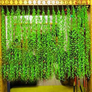 Fleurs décoratives plantes artificielles rotin en osier vert feuille de lierre pour la décoration de mariage à la maison bricolage extérieur suspendu guirlande faux