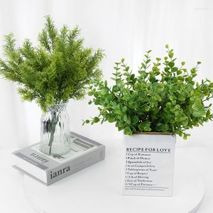 Fleurs décoratives plantes artificielles Simulation herbe fougères en plastique feuilles vertes fausse fleur plante pour mariage maison fête décoration Table
