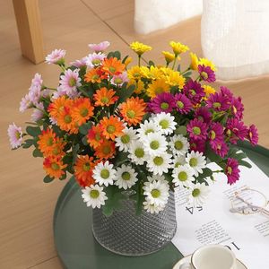 Fleurs décoratives plantes artificielles fleur de soleil colorée petite marguerite soie maison jardin décoration chrysanthème mariage bricolage fête décor