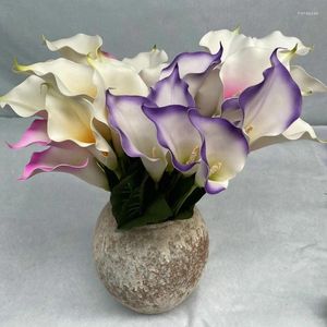 Decoratieve bloemen Kunstplanten Zonsondergang Paars Calla Lelie Wit Taro Huis Tuin Versieren