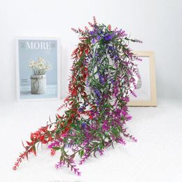 Fleurs décoratives plantes artificielles vigne lavande fausse fleur de fleur de mariage fête de Noël accessoires de décoration de maison bricolage mural guirlande