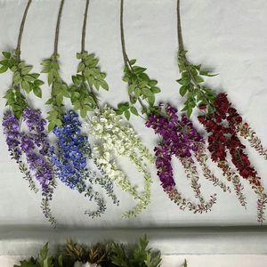 Fleurs décoratives plantes artificielles blanc holland haricot fleur violet pois jardin de maison décorer