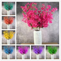 Flores decorativas plantas artificiales rama de sauce decoración del jardín del hogar