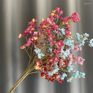 Fleurs décoratives Plantes artificielles Jaune Bleu Pomme Fleur Mini Lanterne Maison Jardin Décorer