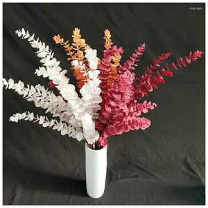 Decoratieve bloemen kunstmatige plastic takken en bladeren simulatie eucalyptus vlezige bruiloft feest thuis tuin bloem arrangement