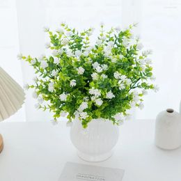 Fleurs décoratives artificielles en plastique, fausse plante d'eucalyptus, Bouquet de mariée, Vase de décoration de noël pour la maison, rebord de fenêtre, Festival de bonsaï