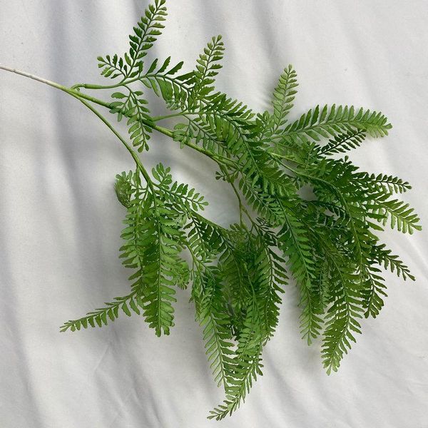 Fleurs décoratives Branches de fougère en plastique artificielles Simulation Albizia Plant Wedding Hall El Shopping Mall Hall Home Garden Decoration