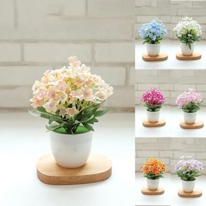 Decoratieve Bloemen Kunstmatige Plastic Bloem Tafelblad Scherm Groene Plant Pot Thuis Woonkamer Kleine Ornament Hek Set Boeket