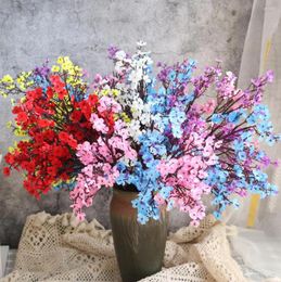 Fleurs décoratives artificielles, fleurs de prunier, Bouquet simulé de mariage, plante transfrontalière, fleur en soie, décoration de fenêtre