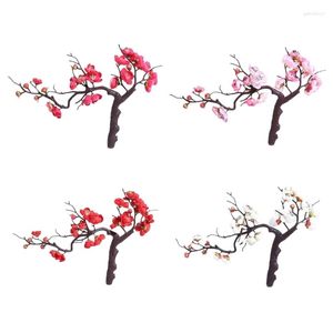 Decoratieve bloemen kunstmatige pruimenbloesem bonsai chinees lent festival zijden home decor