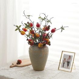 Decoratieve Bloemen Kunstmatige Granaatappel Schuim Voor Feest Bruiloft Thuis Kerst Decoratie DIY Nep Fruit Tak Vaas Accessoires Rekwisieten