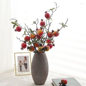 Decoratieve Bloemen Kunstgranaatappel Fruittak Voor Feest Bruiloft Woondecoratie DIY Tuinaccessoires Pography Props Fake