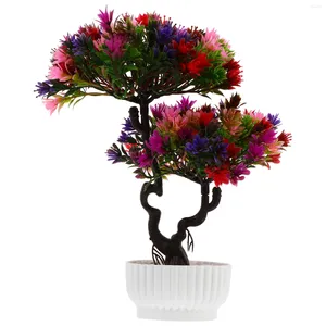 Fleurs décoratives artificielles fausses invités invités salutation de pin fausse verdure ornement ornement de bureau à la maison
