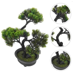 Decoratieve Bloemen Kunstmatige Ingemaakte Nep Bonsai Boom Kleine Potten Planten Home Decor Indoor Mini Abs Tafeldecoratie