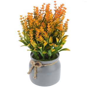 Plantes artificielles en pot, fausses plantes décoratives, ornements de fleurs, Pots d'intérieur, petit pot de fleurs bonsaï réaliste