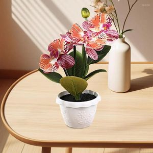 Decoratieve bloemen kunstmatige potplant levendige nep vlinder orchidee bonsai realistische simulatiebloem voor thuiskantoor buiten