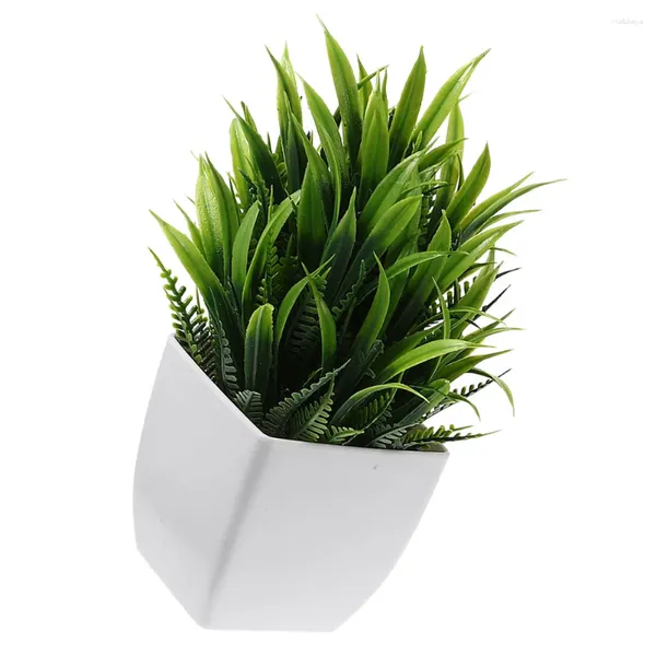 Flores decorativas Planta en maceta artificial Estantes de baño falsos Decoración Plantas bonsái en macetas Imitación interior Pp Pequeño