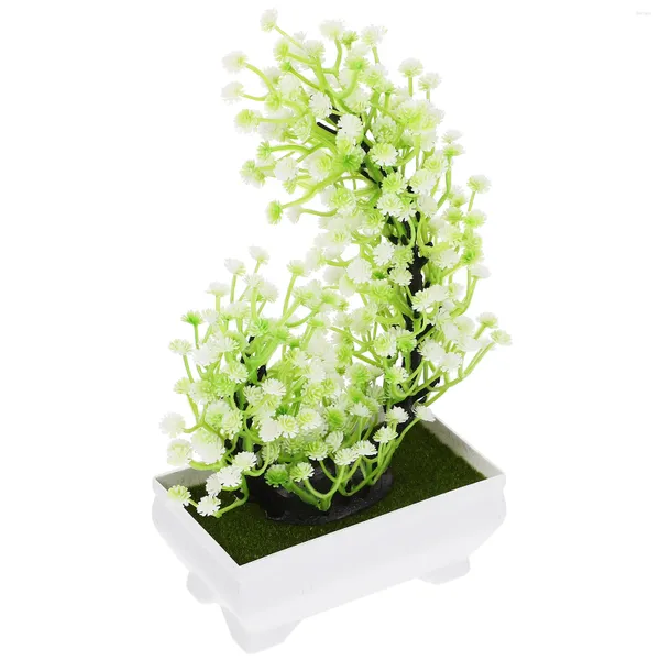 Fleurs décoratives plante en pot artificielle plantes réalistes pour la décoration intérieure Bonsaï à fleurs émulées petit ornement faux faux table