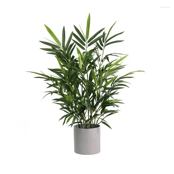 Fleurs décoratives plante en pot artificiel en bambou vert gris mélamine pot lavande pampas décoration mariage bleu ar