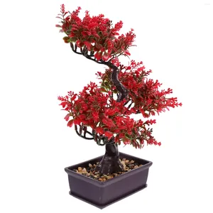 Decoratieve bloemen Kunstmatige potplanten Bonsai Boom Bloesem in pot Japanse Zen-decoratie voor kantoor