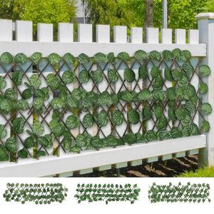 Decoratieve Bloemen Kunstmatige Privacy Hek Scherm Hedge Wandpaneel Intrekbaar Voor Buitenterras Balkon Tuin Binnen