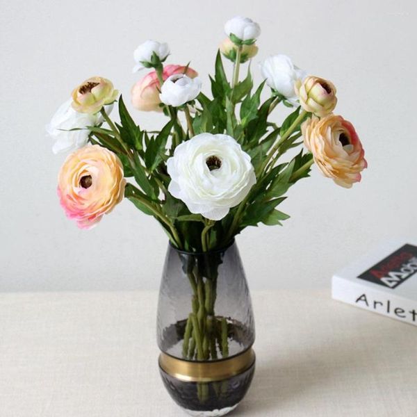 Fleurs décoratives artificielle renoncule fleur pivoine pour mariage décoration fête maison accessoire luxe salon Table décor