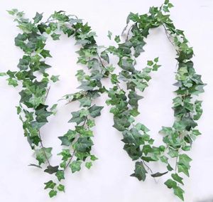 Decoratieve bloemen kunstmatige karmopplanten Ivy zoete bladeren muur hangende water pijp decoratie slinger zijden wijnstok klimplant groen krans