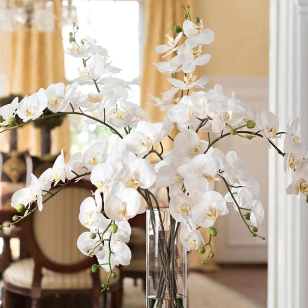 Fleurs décoratives artificielles Real Touch Moth Orchid Butterfly Peony Daisy pour la table d'accueil Décoration du festival de mariage