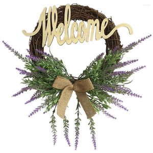 Flores decorativas Románticas Garland de lavanda Romántica Decoraciones de bodas para el hogar para el Día de San Valentín Navidad Hello Bienvenido