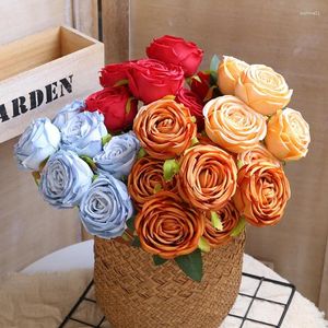 Fleurs décoratives artificielles Rose Fournitures de mariage Simulated Home Decoration Crafts