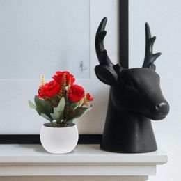 Decoratieve bloemen kunstmatige roos nep ornamenten planten bonsai simulatie buik potplanten in