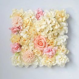 Fleurs décoratives Rose artificielle fleur panneaux muraux floraux hortensia bricolage décoration de mariage ornement de jardin fête d'anniversaire fournitures pour la maison