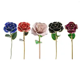 Fleurs décoratives fleur de Rose artificielle cadeau de saint valentin pour femme petite amie Couple anniversaire mères anniversaire Thanksgiving