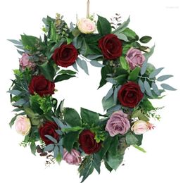 Decoratieve bloemen -Artificiële rozenbloemkrans