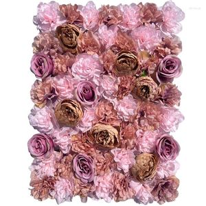 Fleurs décoratives Artificielle Rose Fleur Mur Décoration De Mariage Panneaux Décor À La Maison Soie Murs Shopping Spectacle Simulation