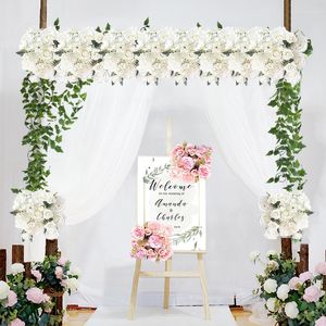 Fleurs décoratives artificielle Rose fleur rangée petit coin Simulation soie faux mariage bricolage décor maison guirlande arc Flores
